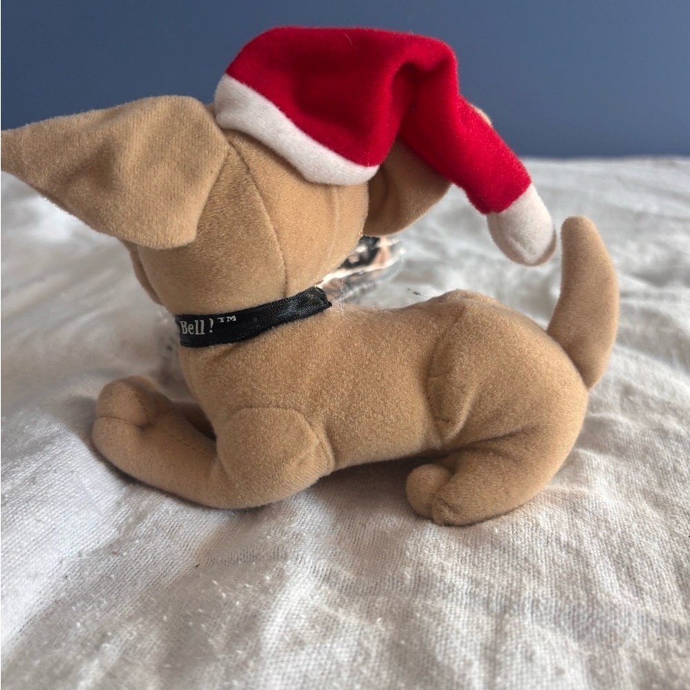 Vintage Taco Bell Dog 6” Chihuahua Stuffed Plush Santa Hat & Toy Candy Dispenser - Picture 2 of 6